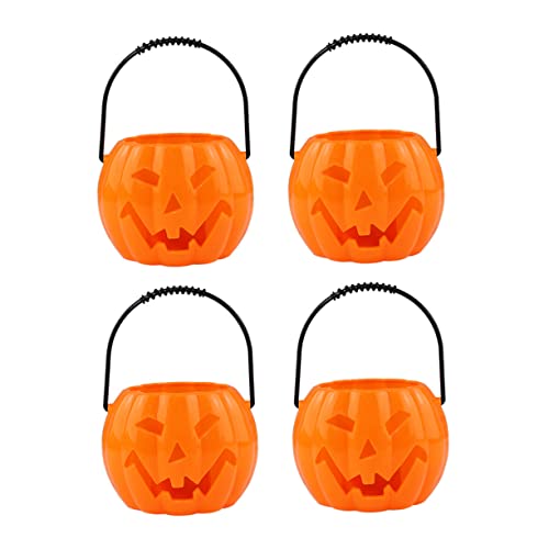 TOYANDONA 4 Stück Halloween Kürbis Eimer mit Sound Leuchtende Handhabung für Süßigkeiten und Dekoration für Halloween Partys und Trick Treating TOYANDONA 4 Stück Halloween Kürbis Eimer mit Sound Leuchtende Handhabung für Süßigkeiten und Dekoration für Halloween Partys und Trick Treating von TOYANDONA