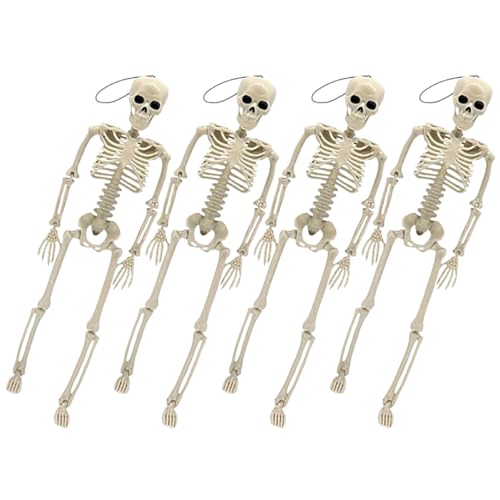 TOYANDONA 4 Stück Halloween-Skelett- Halloween-Spinnennetz Girlande Halloween Halloween-Dekoration Halloween Dekoration Halloween Knochen stilvolles Skelett Simulationsskelett Plastik von TOYANDONA