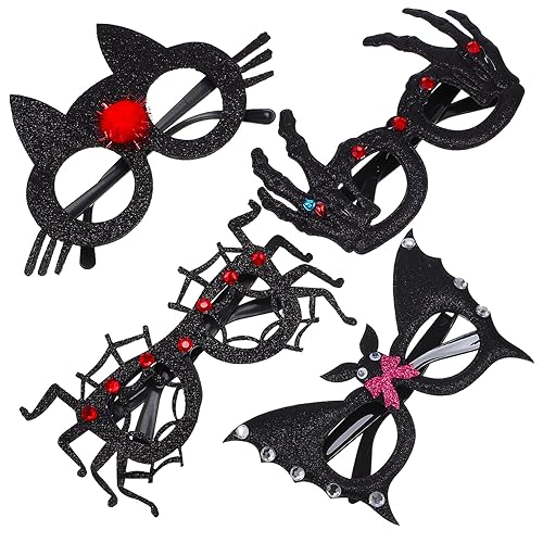 TOYANDONA 4 Stück Halloween-brille Streamer Halloween- Für Partybrille Brille Kostüm Halloween-fotografie-requisiten Masken Schädelbrille Halloween Kostümprop Plastik TOYANDONA 4 Stück Halloween-brille Streamer Halloween- Für Partybrille Brille Kostüm Halloween-fotografie-requisiten Masken Schädelbrille Halloween Kostümprop Plastik von TOYANDONA