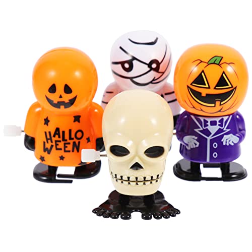 TOYANDONA 4 Stück Halloween-uhrwerk- Halloween- -Banner Multifunktions-minirollen Multifunktionale Kleiderbügel Gespenster-Halloween-Dekorationen Halloween-Geist Leuchten Abs von TOYANDONA