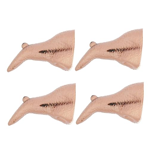 TOYANDONA 4 Stück Hexennase falsche Nase künstliche Nase Halloween-Maske Masken Dekorationen Halloween Costume Halloween Kleidung Halloween-Streichnase Halloween-Nasenstütze Gummi Beige von TOYANDONA