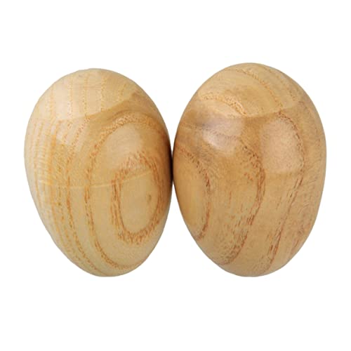 TOYANDONA 4 Stück Holzei musikspielzeug Musikalisches Musikalisches Lernspielzeug Rhythmus Holzspielzeug Percussion Bambus Brown von TOYANDONA