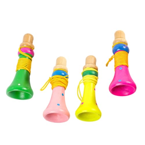 TOYANDONA 4 Stück Holztrompetenspielzeug Für Jungen Und Mädchen Lustige Mini-trompete Für Kleinkinder Sound Musikinstrument Spielzeug Für Jungen Und Mädchen von TOYANDONA