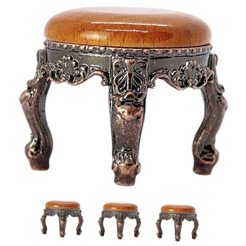 TOYANDONA 4 Stück Kleiner Stuhl Für Zimmerpuppe Tischdeko Miniatur-hocker- Miniatur-hausmöbel Simulationsmöbel Mini-möbel Schmücken Mini-haushocker Kleinmöbel Metall TOYANDONA 4 Stück Kleiner Stuhl Für Zimmerpuppe Tischdeko Miniatur-hocker- Miniatur-hausmöbel Simulationsmöbel Mini-möbel Schmücken Mini-haushocker Kleinmöbel Metall von TOYANDONA