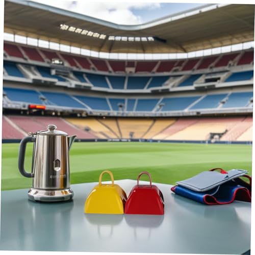 TOYANDONA 4 Stück Laute Metall Kuhglocken mit Ergonomischem Griff Tragbare Handglocken für Sportveranstaltungen Fußballspiele Partyjubel und Outdoor Feiern TOYANDONA 4 Stück Laute Metall Kuhglocken mit Ergonomischem Griff Tragbare Handglocken für Sportveranstaltungen Fußballspiele Partyjubel und Outdoor Feiern von TOYANDONA