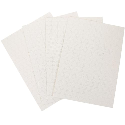 TOYANDONA 4 Stück Leeres Sublimations Puzzle Teiliges Holzpuzzle für DIY Projekte für Kreative Designs und Personalisierte für Wärmeübertragung und Basteln von TOYANDONA