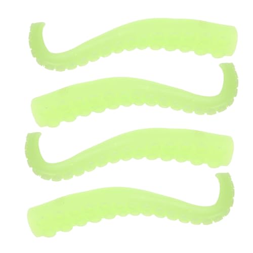 TOYANDONA 4 Stück Leuchtende Octopus Fingerpuppen mit Lustigen Tentakeln Interaktive Handpuppen für Rollenspiele und Partyspaß Sicher Leicht für Kindergarten und Zuhause von TOYANDONA