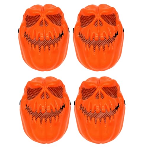TOYANDONA 4 Stück Maske Halloween-Horror Halloween voll Halloween-Cosplay halloween schminke halloween make up pumpkin mask Leistungsqualitäten Halloween-Performance-Requisite Plastik Orange TOYANDONA 4 Stück Maske Halloween-Horror Halloween voll Halloween-Cosplay halloween schminke halloween make up pumpkin mask Leistungsqualitäten Halloween-Performance-Requisite Plastik Orange von TOYANDONA