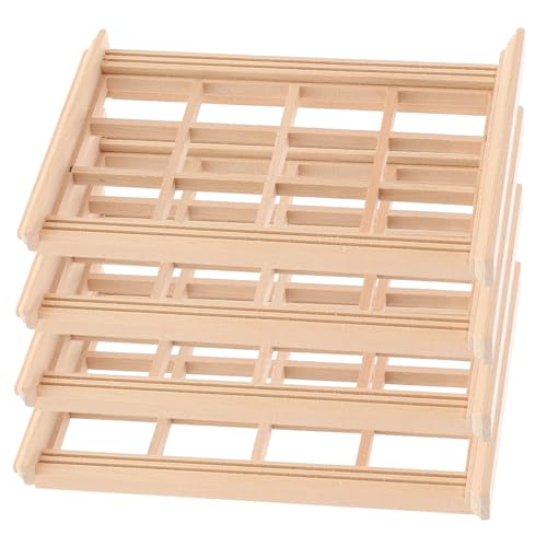 TOYANDONA 4 Stück Maßstab Puppenhaus Fensterrahmen DIY Modell Zubehör Realistisch Detailliert Langlebig für Puppenhaus Dekoration von TOYANDONA