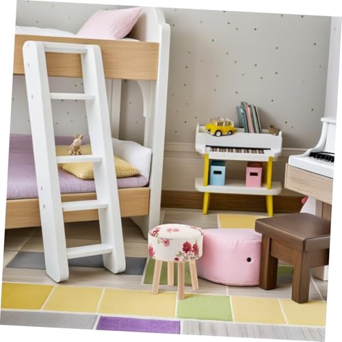 TOYANDONA 4 Stück Maßstab Stoffbezogen Runde Mini Möbel für Puppenhaus Küche Wohnzimmer Modell von TOYANDONA