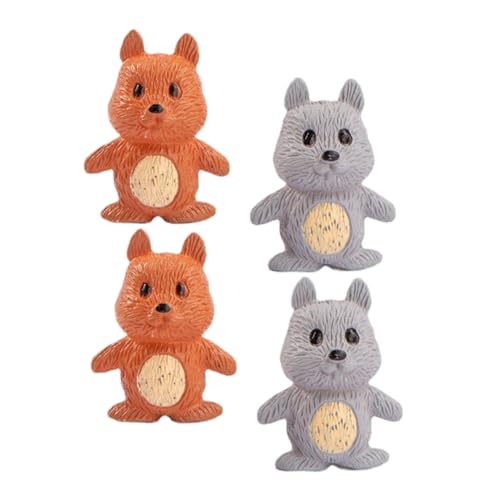 TOYANDONA 4 Stück Mikro Landschafts Eichhörnchen Dekoration Künstliches Eichhörnchen Mini Eichhörnchen Eichhörnchen Für Miniatur Eichhörnchen Feengarten Tiere Eichhörnchen von TOYANDONA