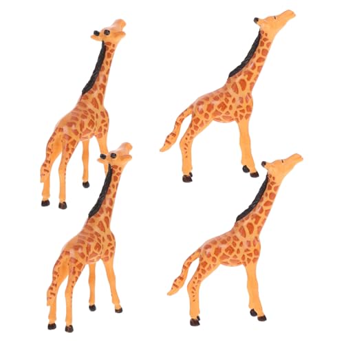 TOYANDONA 4 Stück Mikrolandschaft Miniatur-tierfigur Kleine Tierstatue Giraffen-wohnkultur Kleine Tierskulptur Tierkuchendekor Giraffen-gartendekoration Puppenstubentier Harz Orange TOYANDONA 4 Stück Mikrolandschaft Miniatur-tierfigur Kleine Tierstatue Giraffen-wohnkultur Kleine Tierskulptur Tierkuchendekor Giraffen-gartendekoration Puppenstubentier Harz Orange von TOYANDONA