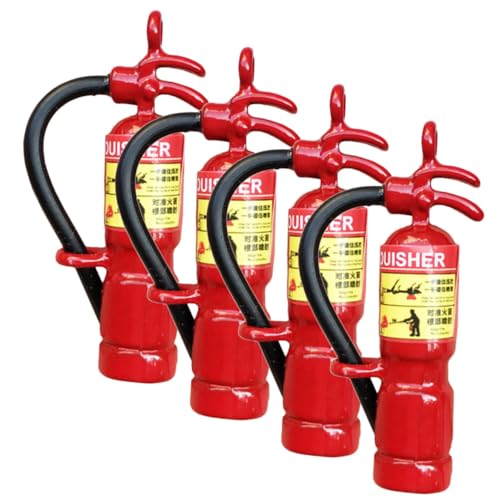TOYANDONA 4 Stücke Metall Mini Feuerlöscher Modelle Für Wohnkultur Spielzeug Feuerlöscher von TOYANDONA