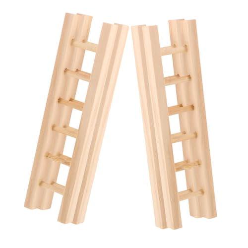 TOYANDONA 4stücke Holz Leitern Kleine Holzleiter Miniatur Leiter Puppenhaus Miniatur Holzleiter DIY Bastelzubehör Für Landschaftsdekor von TOYANDONA