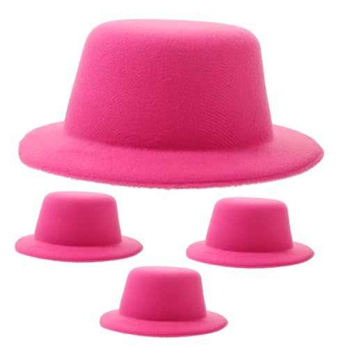 TOYANDONA 4 Stück Mini-Hut Mini-weihnachtsstrickmütze Neonhut Landhut Beleuchteter Cowboyhut Kappe Clownhut Verrückter Hut Mini-geburtstagshüte Für Stofftiere Minihut Für Schneemann Rosy Eva von TOYANDONA