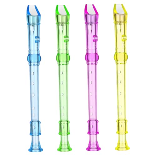 TOYANDONA 4 Stück Mini Klarinette Transparente Kinderflöte für Anfänger Musikinstrumente Zufälligen Farben für Kleine Musiker Zufällige Farbe Zufällige Farbe von TOYANDONA