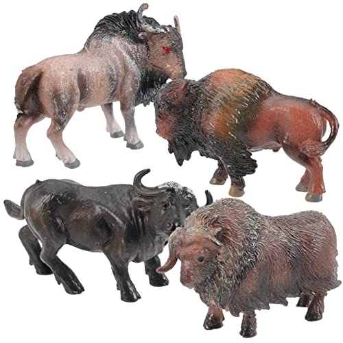 TOYANDONA 4 Stück Mini-Kuh-Modell Kühe Zahlen Figuren Miniatur Kuh Kuh Dekoration Kuh-Statue Bonsai Kuh Tierfigur Kuh Tiere Dekoration Kuh Bonsai-Tiere basteln Plastik von TOYANDONA