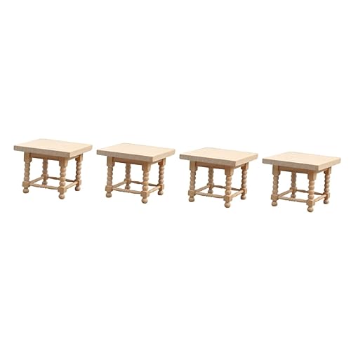TOYANDONA 4 Stück Mini-Möbel Modell Candy Land Games Boggle Miniatur-Küchenmöbel Massivholz-Beistelltische Mini-Möbel Für Puppenhäuser Mikro-Spielzeuge Die Kleinsten Spielzeuge Der von TOYANDONA