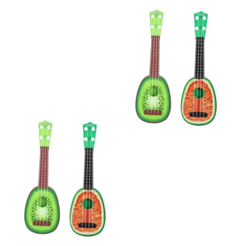 TOYANDONA 4 Stück Mini-obstgitarre Akustische Gitarre Spielzeug Musikinstrument Gitarre Gitarrenspielzeug Hawaiianisches Ukulele-Instrument Kleine Gitarre Kind Plastik Farbkasten Einzigartig von TOYANDONA