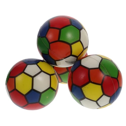 TOYANDONA 4 Stück Mini PU Schaum Fußball Stressbälle Weiche Quetschspielzeuge für Party Fidget Sensory Toys zur Stressreduktion Angenehme Haptik für Büro Schule Zuhause von TOYANDONA