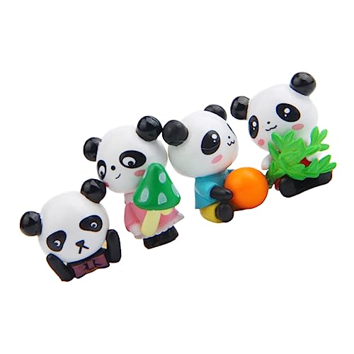 TOYANDONA 4 Stück Mini Panda Figuren Niedliche Panda Ornamente Hochwertigem für Wohn und Schlafzimmerdekoration für von TOYANDONA