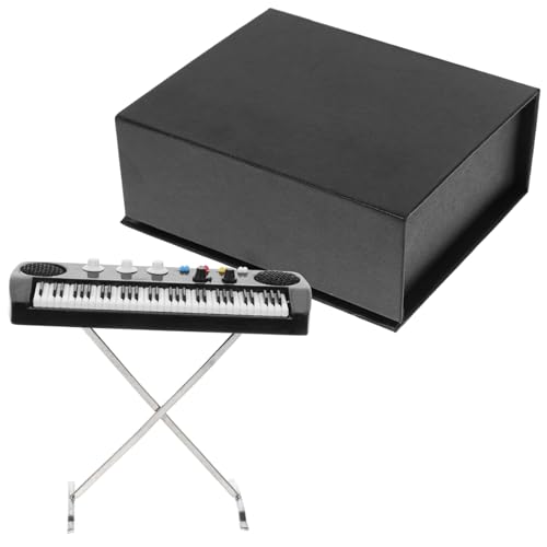 TOYANDONA 4 Stück Mini-Tastatur Miniaturklavier Mit Tastatur Miniatur Elektronische Orgel Elektronisches Mini-orgelmodell Puppenhaus Musikinstrument Dekor Holz Notenständer Haushalt Kind von TOYANDONA