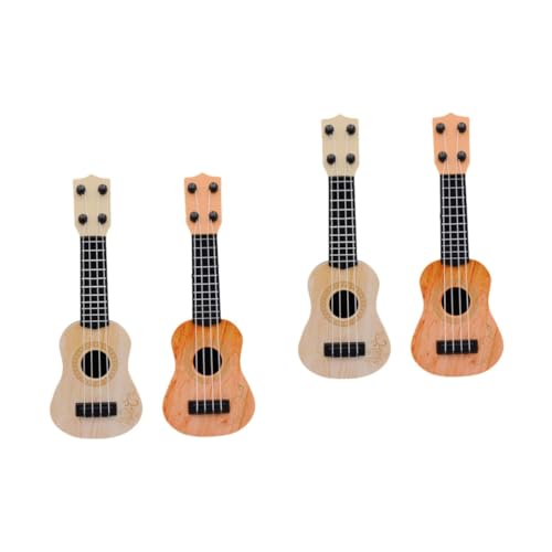 TOYANDONA 4 Stück Mini-Ukulele Gitarrenspielzeug Für Kinder Geschenke Zum Familientreffen Musikalisches Lernspielzeug Für Kinder Kindergitarre Plastik Klassisch Saiteninstrument Kleinkind von TOYANDONA