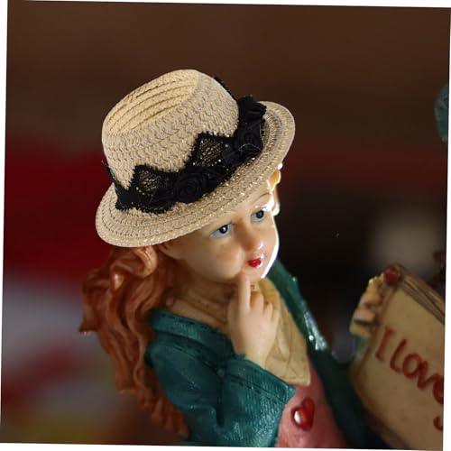 TOYANDONA 4 Stück Mini Zylinderhüte für Puppen mit Niedlicher Schleife Leichte Stoff Hutaccessoires zum Kreativen DIY Basteln Vielseitig Passend für Rollenspiel Festdeko von TOYANDONA