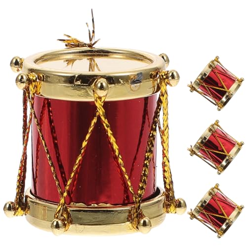 TOYANDONA Puppenhaus-mini-schlagzeugset – 4-teiliges Mini-musikinstrumenten-Spielzeug Ideal Für Die Dekoration Von Minihäusern von TOYANDONA