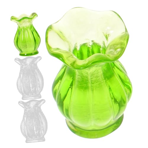 TOYANDONA 4 Stück Mini -vase -Set Miniatur Dekoration Realistisch Puppenhauszubehör Blau Dekorativ Klein Ästhetische Vase Mini-blumenvase Winzige Vasenfiguren Winziges Vasendekor Harz von TOYANDONA