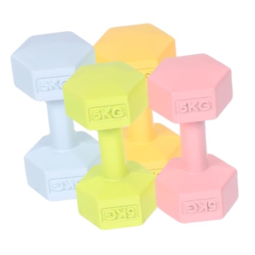 TOYANDONA 4 Stück Miniatur Hanteln für Puppenhaus Detailgetreue Mini Sportgeräte Farbenfrohe Fitnessspielzeuge für Puppenzubehör und Kreatives Rollenspiel von TOYANDONA