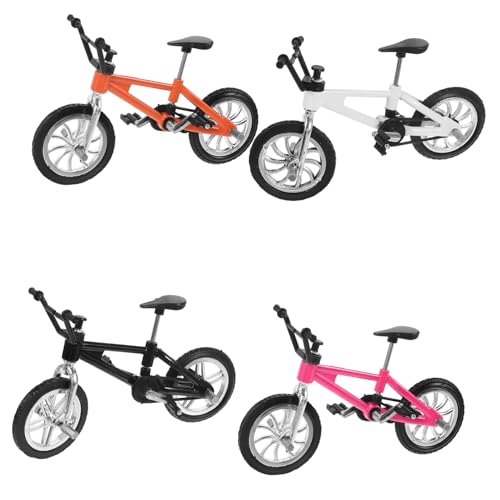 TOYANDONA 4 Stück Miniatur Mountainbike Modell Teiliges Fingerbike und Orange Detailgetreue Nachbildung aus Legierung für Sammler und Spielzeugliebhaber von TOYANDONA