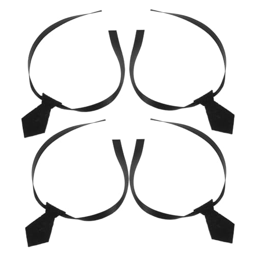 TOYANDONA 4 Stück Miniatur Neckties für Puppen Teiliges aus Stilvollen Schwarzen Krawatten für DIY Puppen Outfits für Kreative Rollenspiele und Puppenhaus Szenen von TOYANDONA