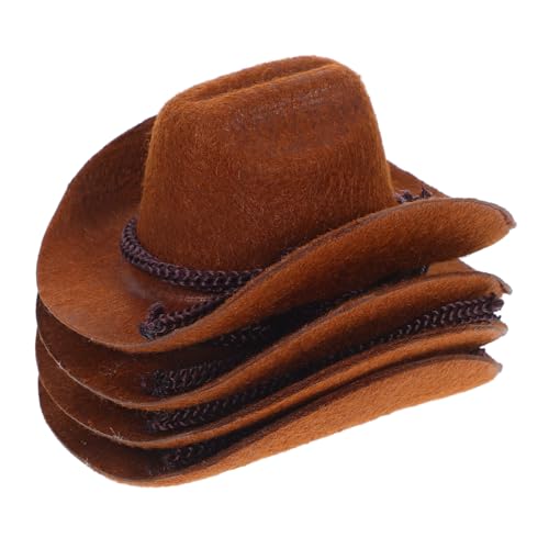 TOYANDONA 4 Stück Miniature Cowboy Hats Set Flocked Tiny Doll Hats für Puppenhaus Zubehör Western Party Deko und Kreative Bastelprojekte für Rollenspiele und Puppenverkleidungen TOYANDONA 4 Stück Miniature Cowboy Hats Set Flocked Tiny Doll Hats für Puppenhaus Zubehör Western Party Deko und Kreative Bastelprojekte für Rollenspiele und Puppenverkleidungen von TOYANDONA