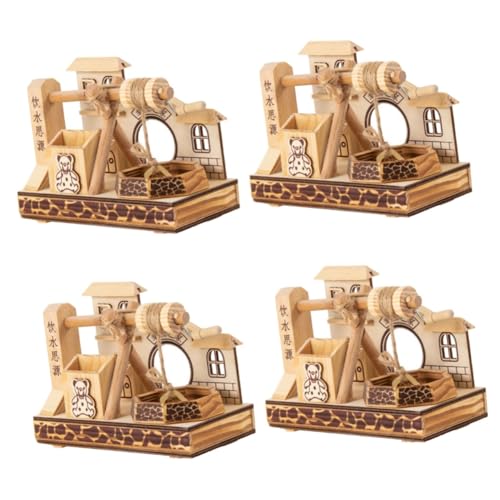 TOYANDONA 4 Stück Mugujing-Modell verzinkter Eimer Büro-Schreibtischzubehör Modelle Bürodekoration Büroschmuck gut Miniatur Esstisch schmücken Ornamente Dekorationen Kind Spielzeug Holz von TOYANDONA