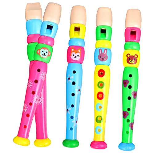 TOYANDONA Baby-musikinstrumenten-Set 4-teilig Buntes Flötenspielzeug Aus Kunststoff Für Kinder Für Musikunterricht Und Partys Zufällige Farbe von TOYANDONA