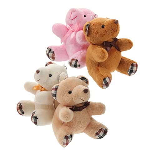 TOYANDONA 4 Stück Plüsch Bären Schlüsselanhänger Süße Stofftier Deko für Hochzeiten Geburtstagsfeiern und Feiertage Weiche und Langlebige Bären Verschiedenen Farben TOYANDONA 4 Stück Plüsch Bären Schlüsselanhänger Süße Stofftier Deko für Hochzeiten Geburtstagsfeiern und Feiertage Weiche und Langlebige Bären Verschiedenen Farben von TOYANDONA