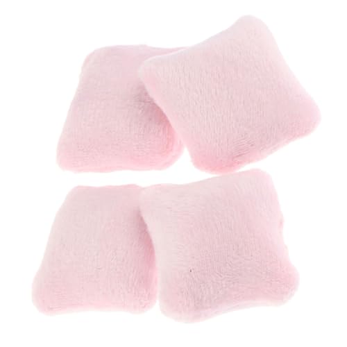 TOYANDONA 4stücke Mini Couchkissen Für Puppenhäuser Dekorative Lint Kissen Für Desktop Miniatur-Dekoration Für -projekte Und Fotorequisiten Gestaltung Leuchtenden Farben von TOYANDONA