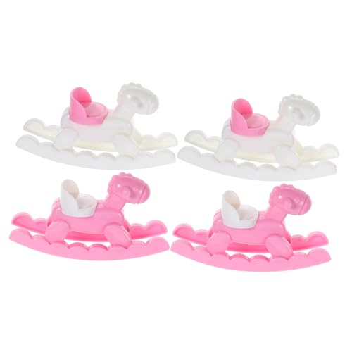 TOYANDONA 4 Stück Puppenhaus-Trojaner schrullig Figur schaukelpferd deko Holzschaukelpferd Leichtgewichtiges Schaukelpferd Mini-Hausschmuck Desktop-Mini-Möbel Weiß TOYANDONA 4 Stück Puppenhaus-Trojaner schrullig Figur schaukelpferd deko Holzschaukelpferd Leichtgewichtiges Schaukelpferd Mini-Hausschmuck Desktop-Mini-Möbel Weiß von TOYANDONA