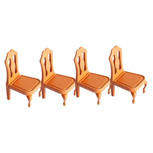 TOYANDONA 4 Stücke Mini Stuhl Für Puppe Realistische Kunststoff Dekorative Miniatur Möbel von TOYANDONA