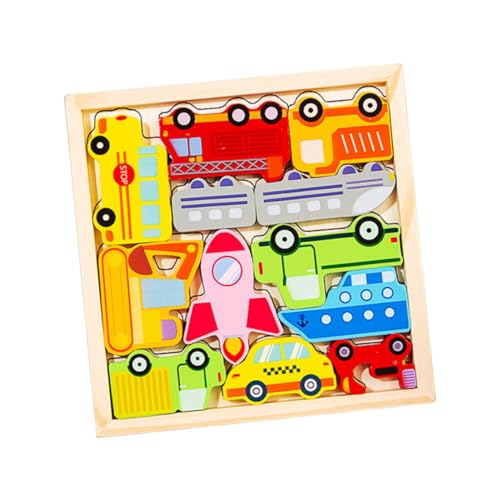 TOYANDONA Lernspielzeug Für Kinder 4 Stück Puzzle Jigköpfe Spielzeug Zubehör Kleinkind Werkzeugkasten Hölzern Vorschule Holzspielzeug von TOYANDONA