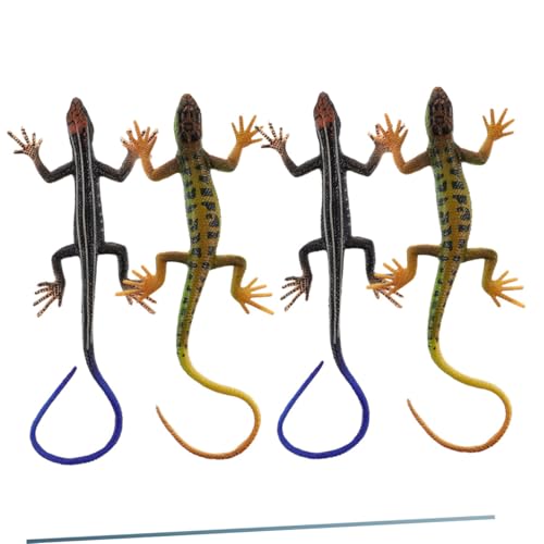 TOYANDONA 4 Stück Realistische Echsenfiguren aus Kunststoff Simulation Lizard für Garten Party und Pflanzendekoration Lernspielzeug für Vivid Design TOYANDONA 4 Stück Realistische Echsenfiguren aus Kunststoff Simulation Lizard für Garten Party und Pflanzendekoration Lernspielzeug für Vivid Design von TOYANDONA