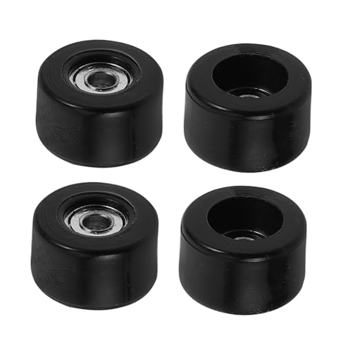 TOYANDONA 4 Stück Reparaturteil Edelstahl Reparaturteile Wiederverwendbare Radfinger Skateboard Lager Rad Kunststoff Schwarz von TOYANDONA