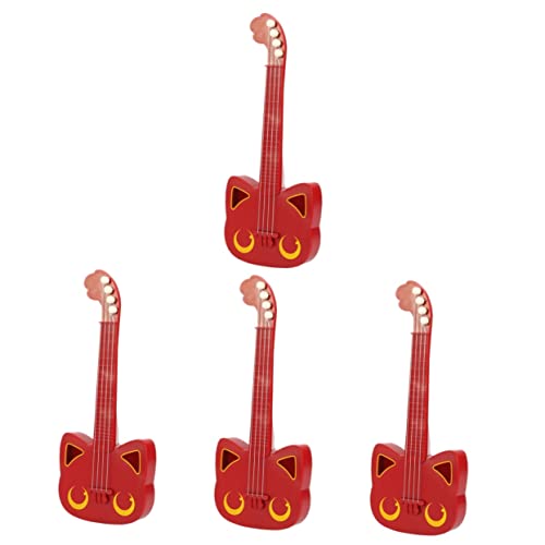 TOYANDONA 4 Stück Saiten Simulations-Ukulele Kinderspielzeug Spielzeug für Kinder Ukulele-Spielzeug für die frühe Bildung Modelle Spielzeuge pädagogische Gitarre für Kinder Kleinkind Gitarre von TOYANDONA