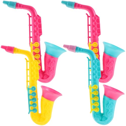 TOYANDONA 4 Stück Saxophon Instrumente Spielzeugmodelle Saxophon- für zu Hause Saxophon aus Kunststoff Musikinstrument- simuliertes Instrumentenspielzeug Plastik von TOYANDONA
