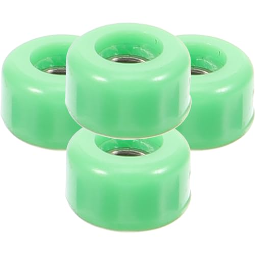 TOYANDONA 4 Stück Schreibtisch Hand Finger Skateboard Mini-Räder gefälschtes Rollenspielzeug Fingersport-Modell Fingerspitzen-Bewegungsspielzeug Rostfreier Stahl Green von TOYANDONA
