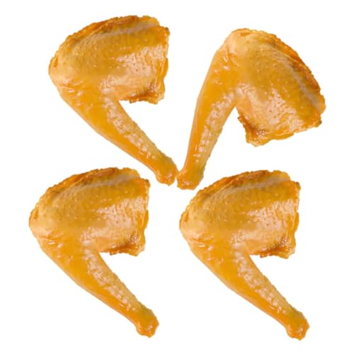 TOYANDONA 4 Stück Simulierte Entenbeine Falsches Bein Falsch Geröstet Banane Aufblasbar Essen Künstliches Bein Kleine Künstliche Pflanzen Beinmodell Hühnerflügel PVC Yellow von TOYANDONA