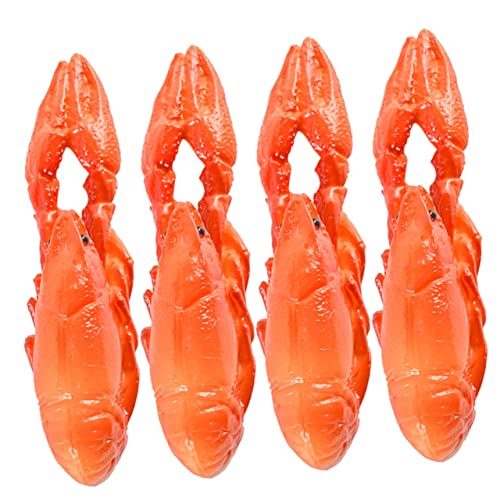 TOYANDONA 4 Stück Simulierte Flusskrebse Der Hummer Künstliches Hummer Ornament Hummerfigur Modell Große Hummerfiguren Simulation Tierfigur Kinderspielzeug Lernspielzeug Hummer von TOYANDONA
