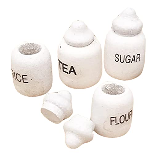 TOYANDONA 4 Stück Simulierter Tee Und Salzstreuer Wasserkocher Lebensmittel Künstliche Blumen Zur Dekoration Mini Dinge Für Zuhause Mini Puppenkram Kleine Hausschalen Mini von TOYANDONA
