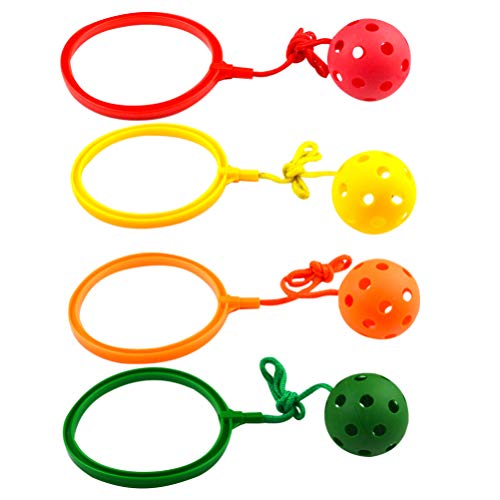 TOYANDONA 4 Stück Kinder springen Ringball Kinder fitnessgeräte Kinder hüpfball Fußballspielzeug Kinder springen Ball Springseil Kinderspielzeug Springball für Kinder Fitnessball für Einfuß von TOYANDONA